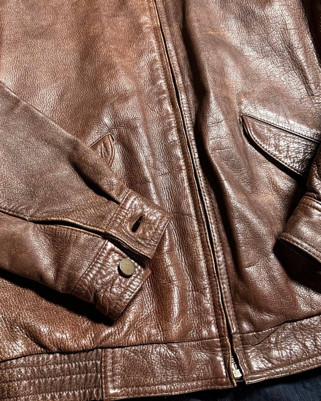 80‘s 로얄 레더 코트 by 코토누키 G-1 플라이트 자켓 L 상품이미지4