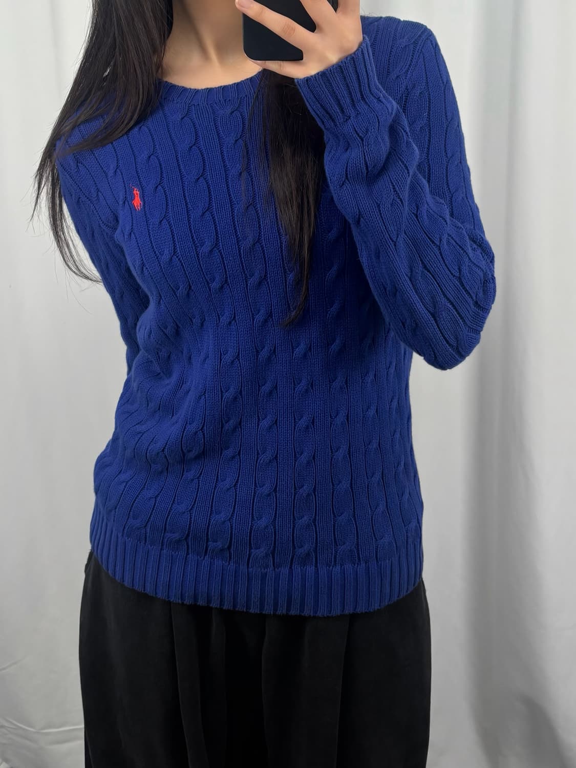 폴로 코튼 꽈배기 니트 상품이미지2