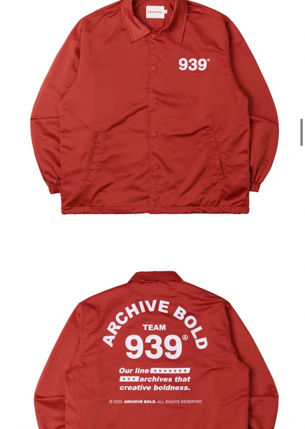 TEAM 939 COACH JACKET (RED)  상품이미지1