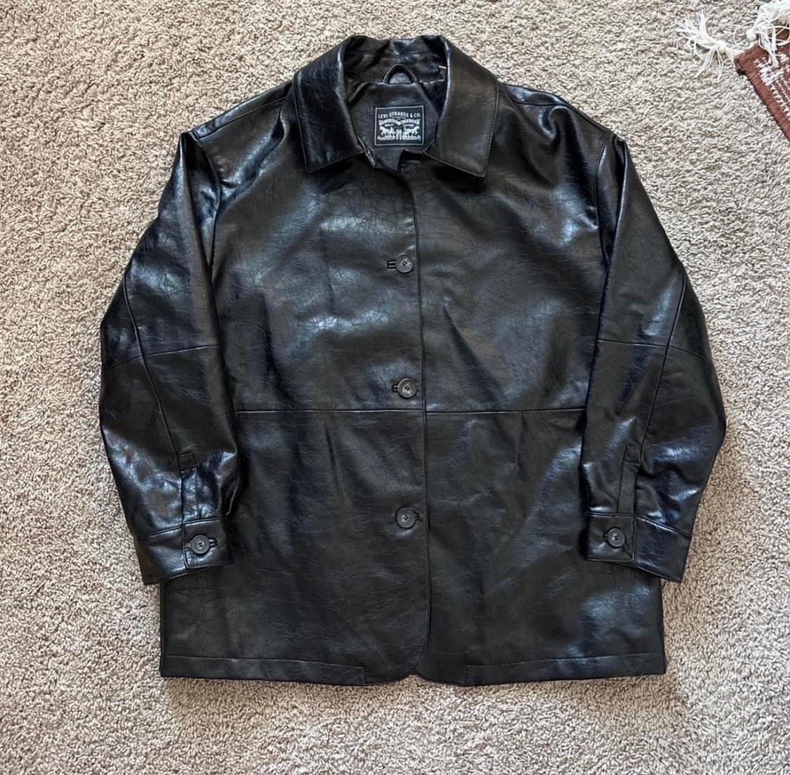 리바이스 레더 카코트 black L 상품이미지1