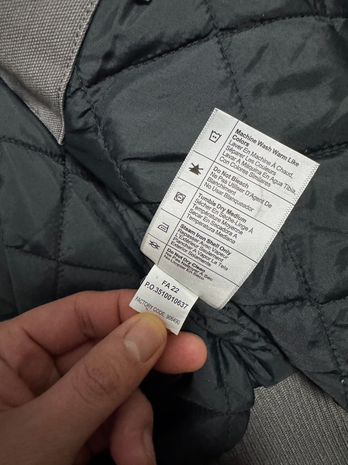 칼하트 루즈핏 워시드 덕 인슐레이트 액티브 자켓 J130 그레이블 상품이미지8