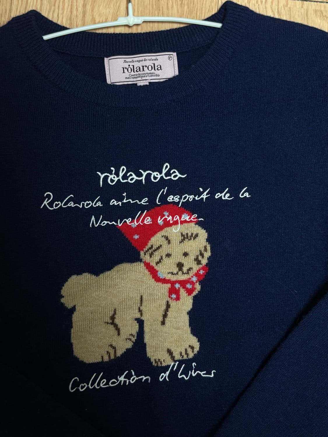 로라로라 퍼피 퍼프 슬리브 니트 네이비 더바넷 타낫 아카이브제이투유 상품이미지4