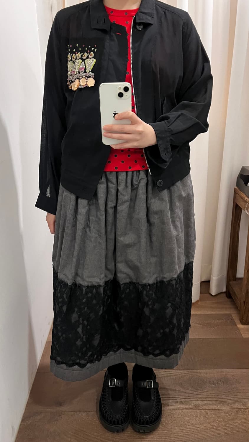 Floral Lace Padded Skirt 상품이미지8