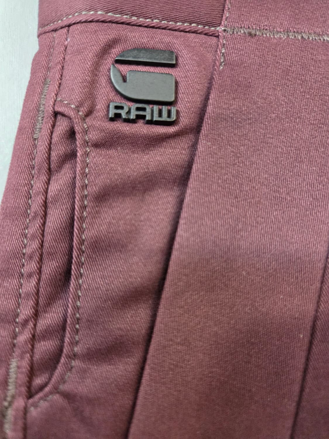 G-STAR RAW 버건디 컬러 슬림 바지(W33/L32) 상품이미지3