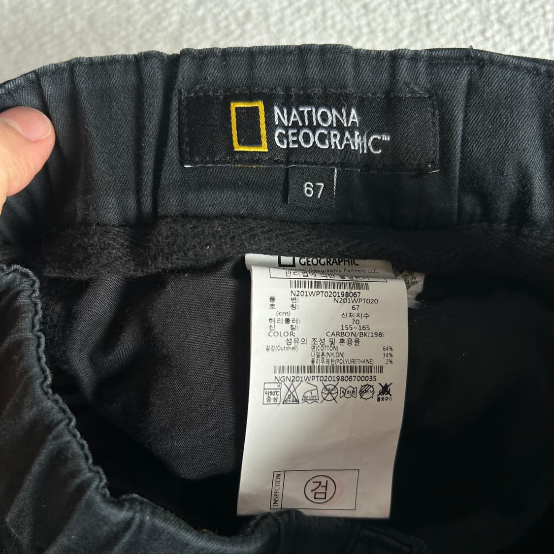내셔널지오그래픽 블랙 카고 바지 m 상품이미지3