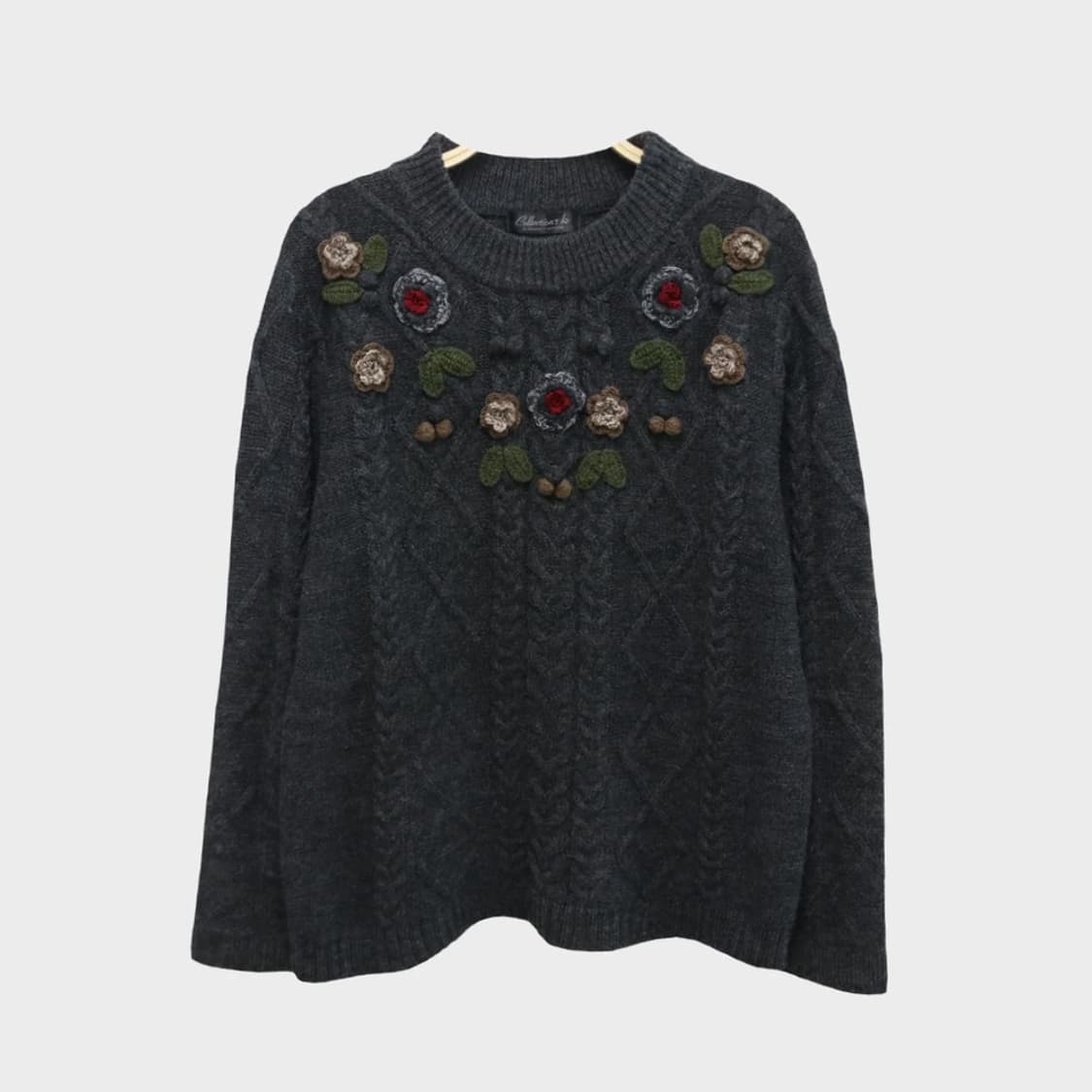 COLLECTION'S K  플라워 포인트 울혼방 니트 60503 상품이미지1