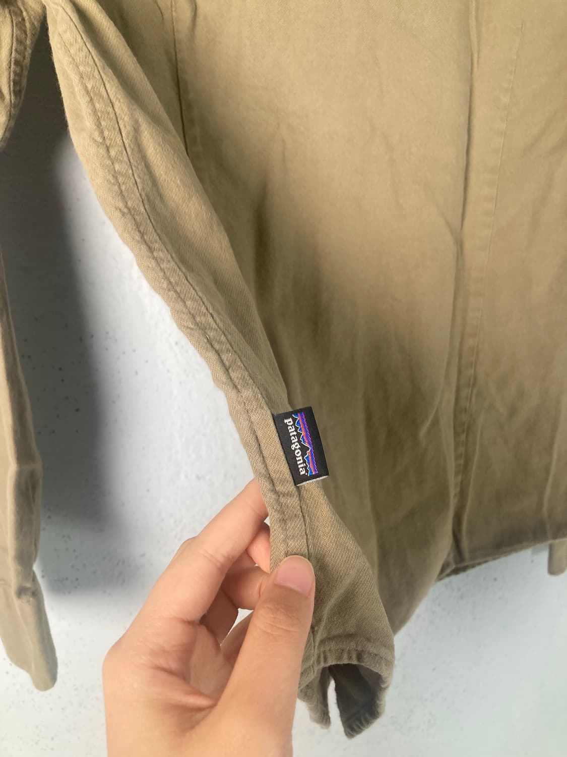 파타고니아 베이지 오가닉 코튼 셔츠 (S) 상품이미지4