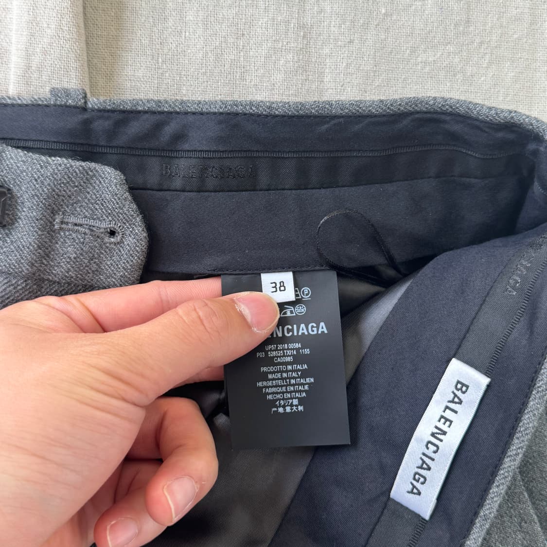 발렌시아가 3in1 지퍼 울 슬랙스 팬츠 38(31-32) 상품이미지4