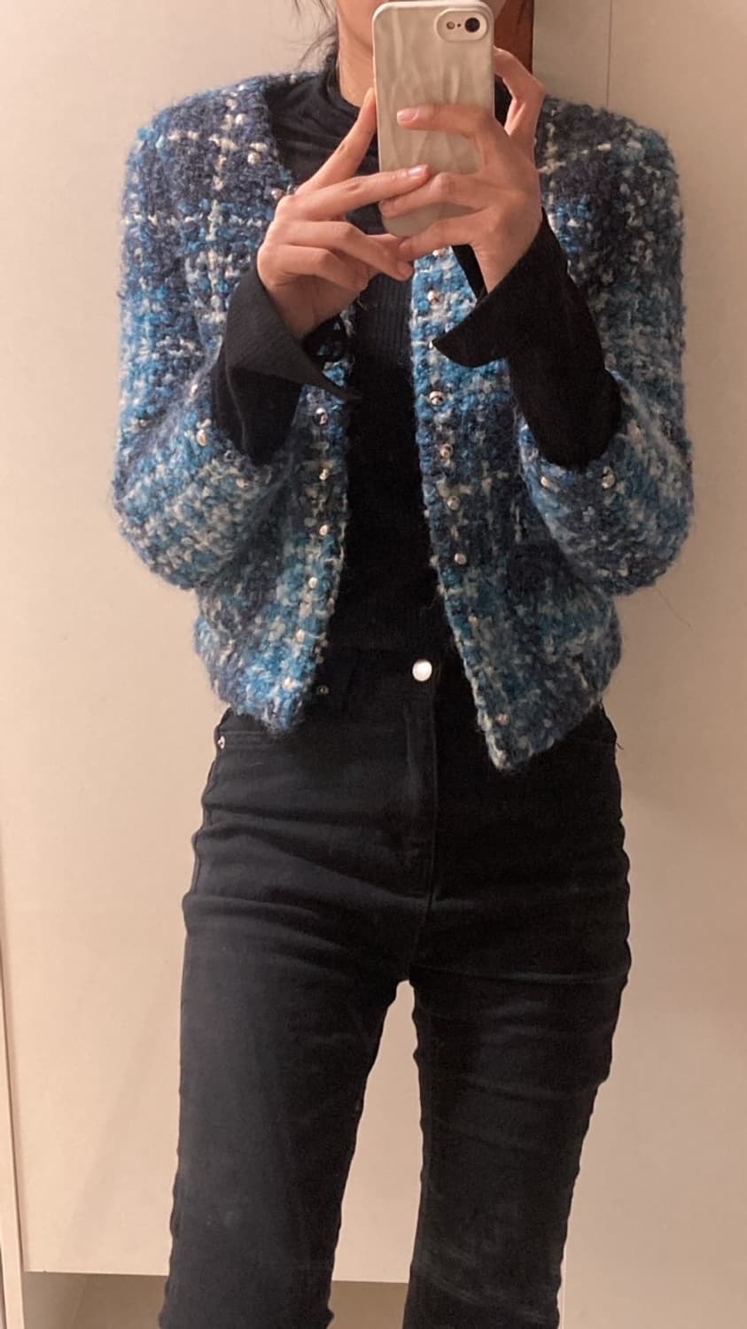 💙희귀컬러💙스터드트위드자켓 상품이미지6