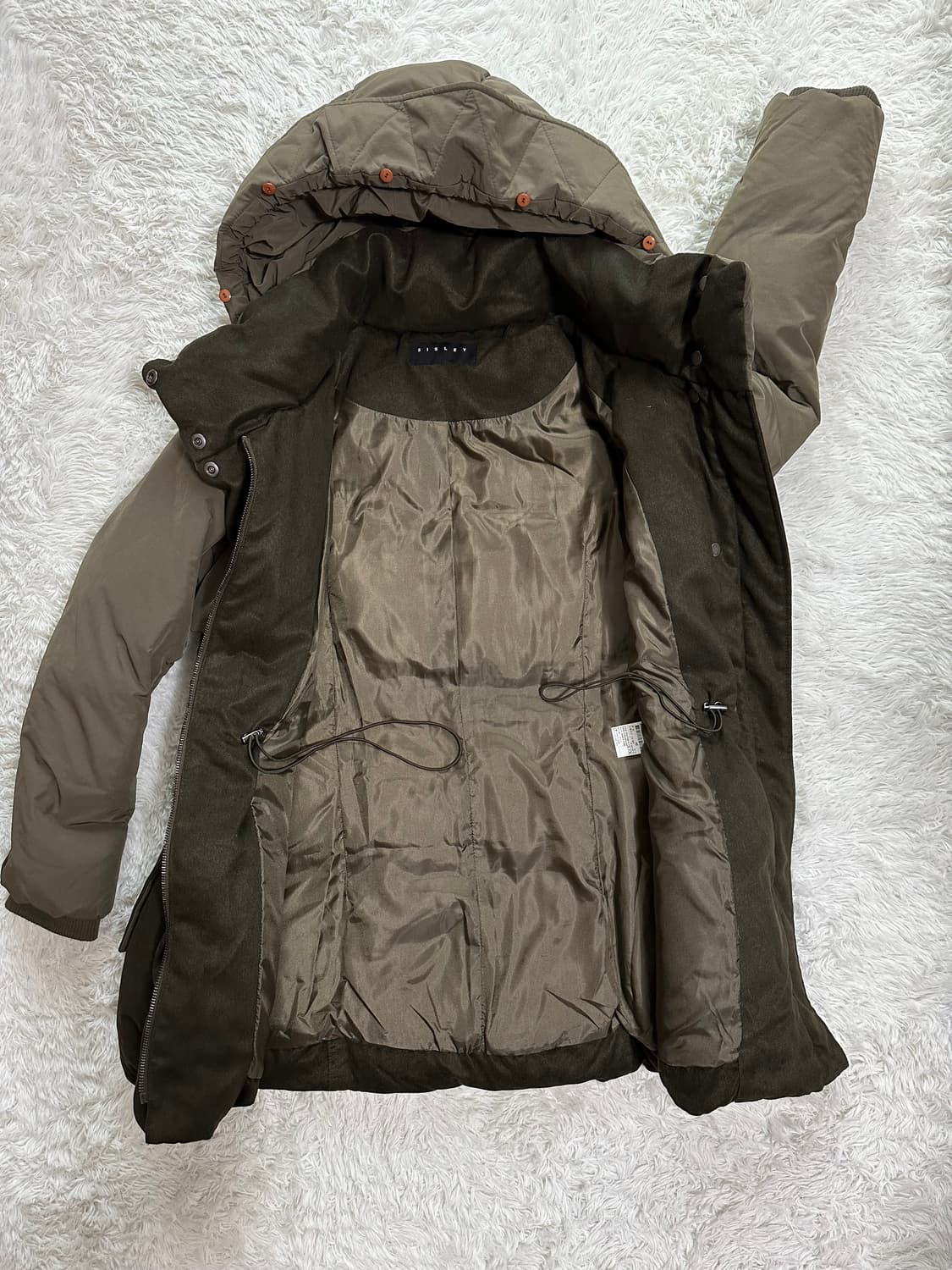 시슬리 여성 카키 패딩 42사이즈 (55) 상품이미지6