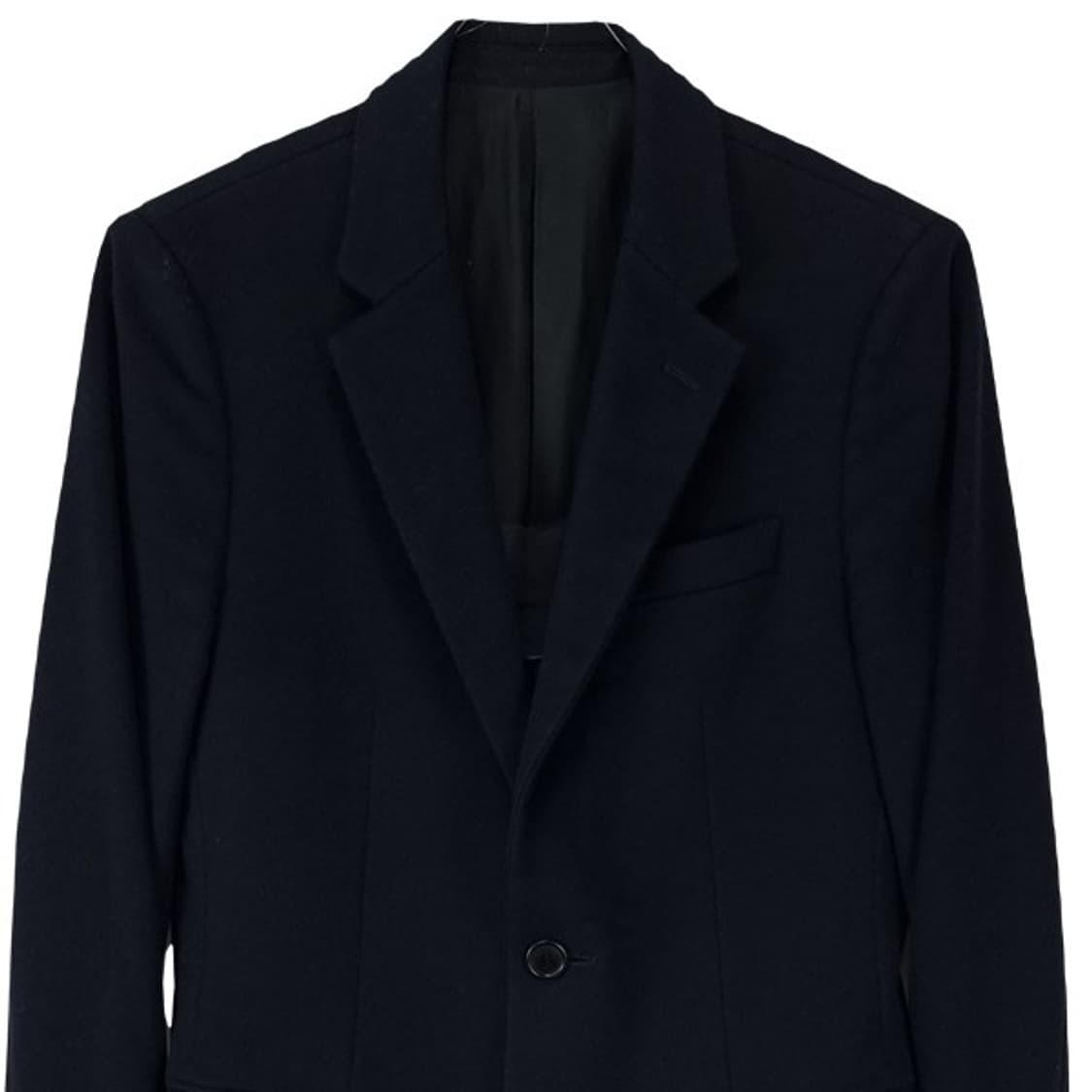 [솔리드 옴므] 캐시미어 블랜디드 싱글 코트 블랙 P01349 상품이미지4