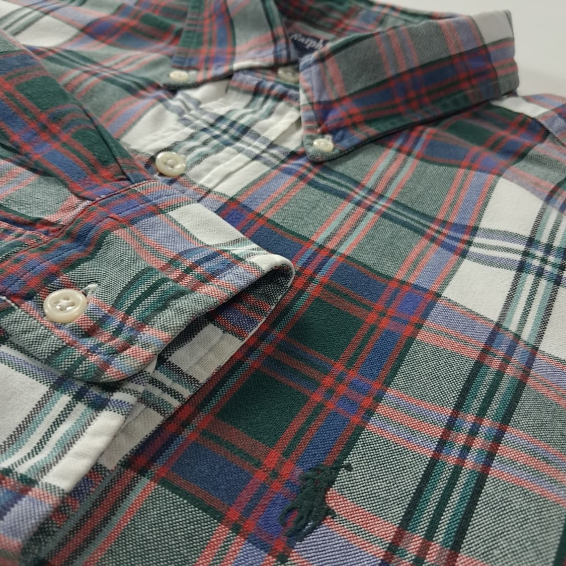 CK759 XL 폴로 90s 페이디드 마드라스체크 셔츠 남방 상품이미지4