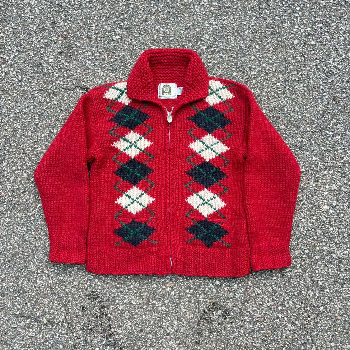 Canadian Sweater 아가일 패턴 헤비울 스웨터 상품이미지1