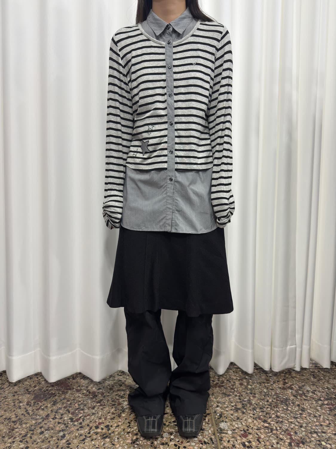 vagiie shirt layered top 상품이미지3