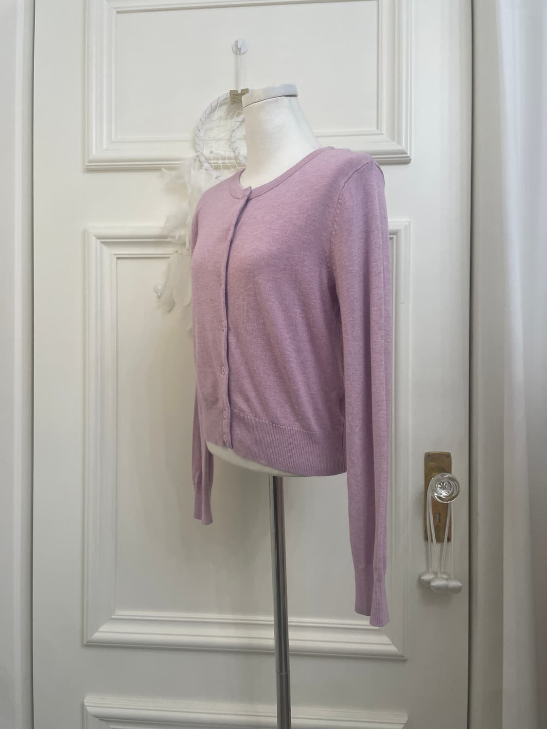 lavender melange basic cardigan 상품이미지2