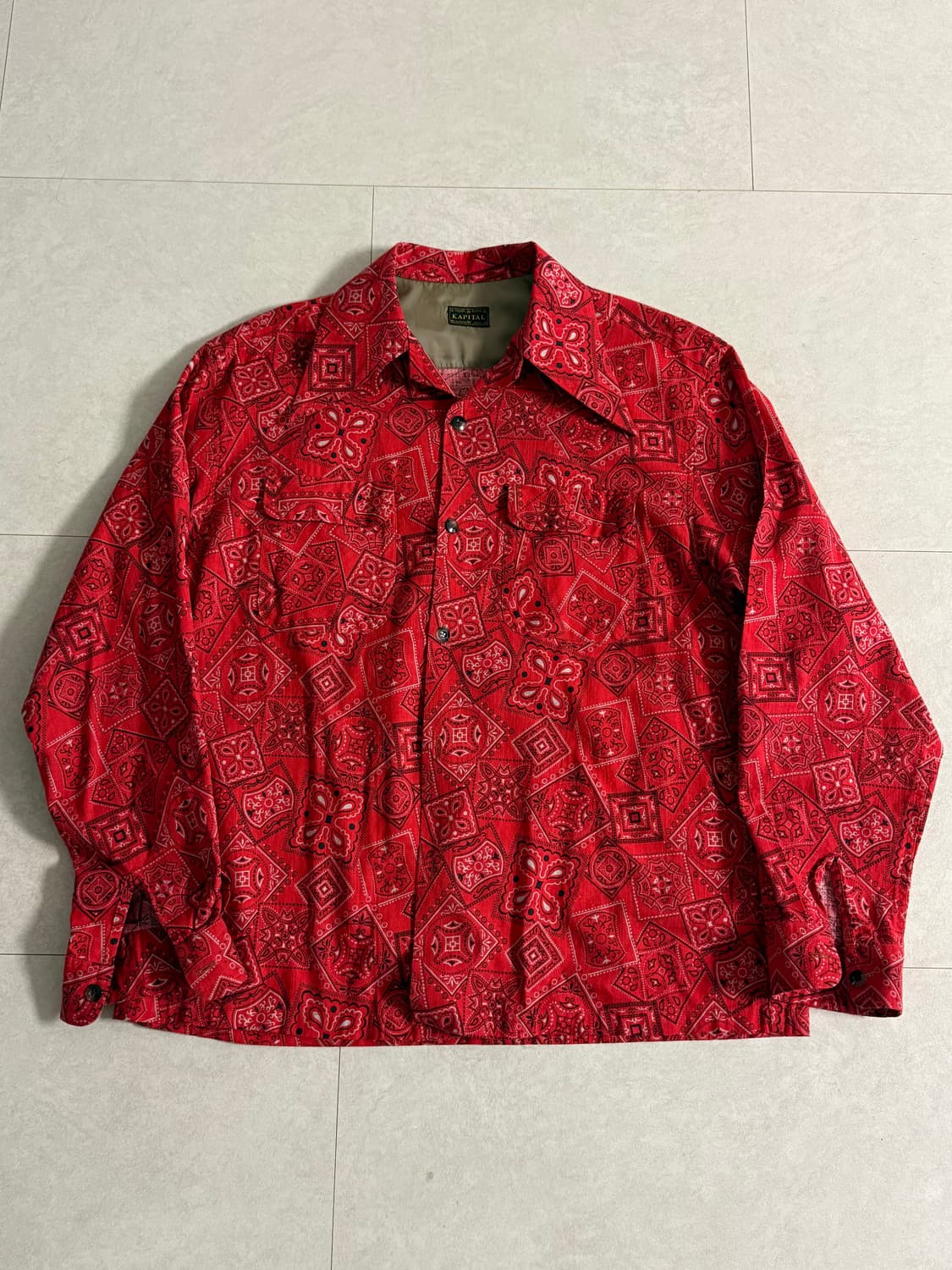 (4) 캐피탈 kapital 반다나 웨스턴 셔츠 상품이미지1