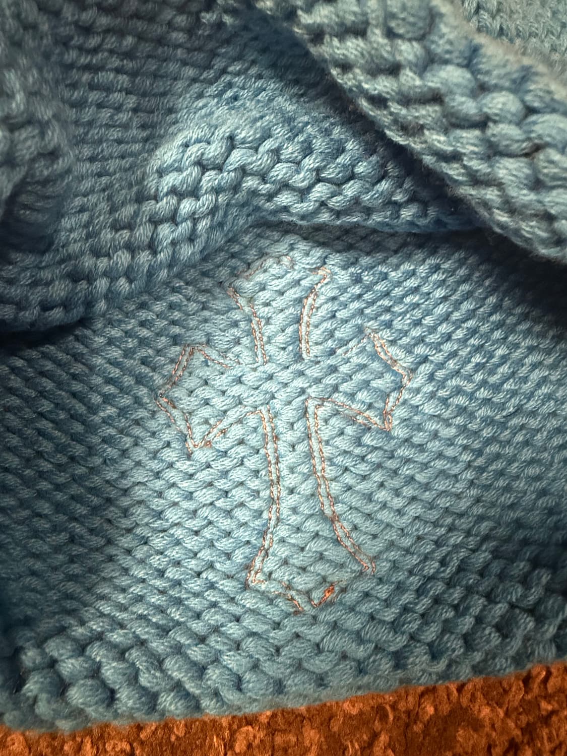 (새상품) 크롬하츠 캐시미어 퍼플 세메터리 크로스패치 비니 상품이미지6