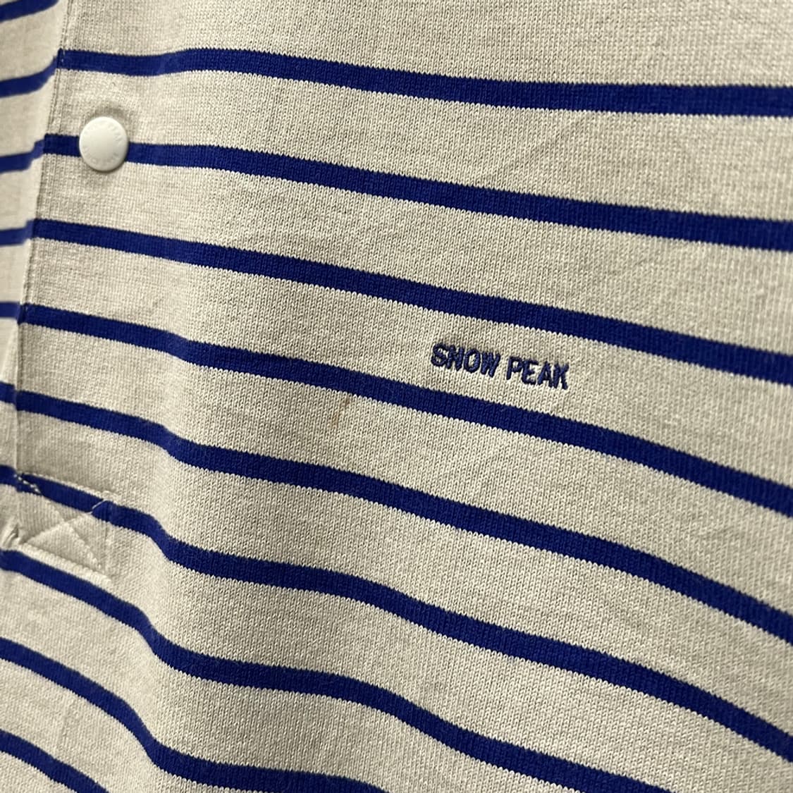 스노우피크 헤비 코튼 사이드 포켓 스트라이프 폴로 긴팔티 XL 상품이미지5