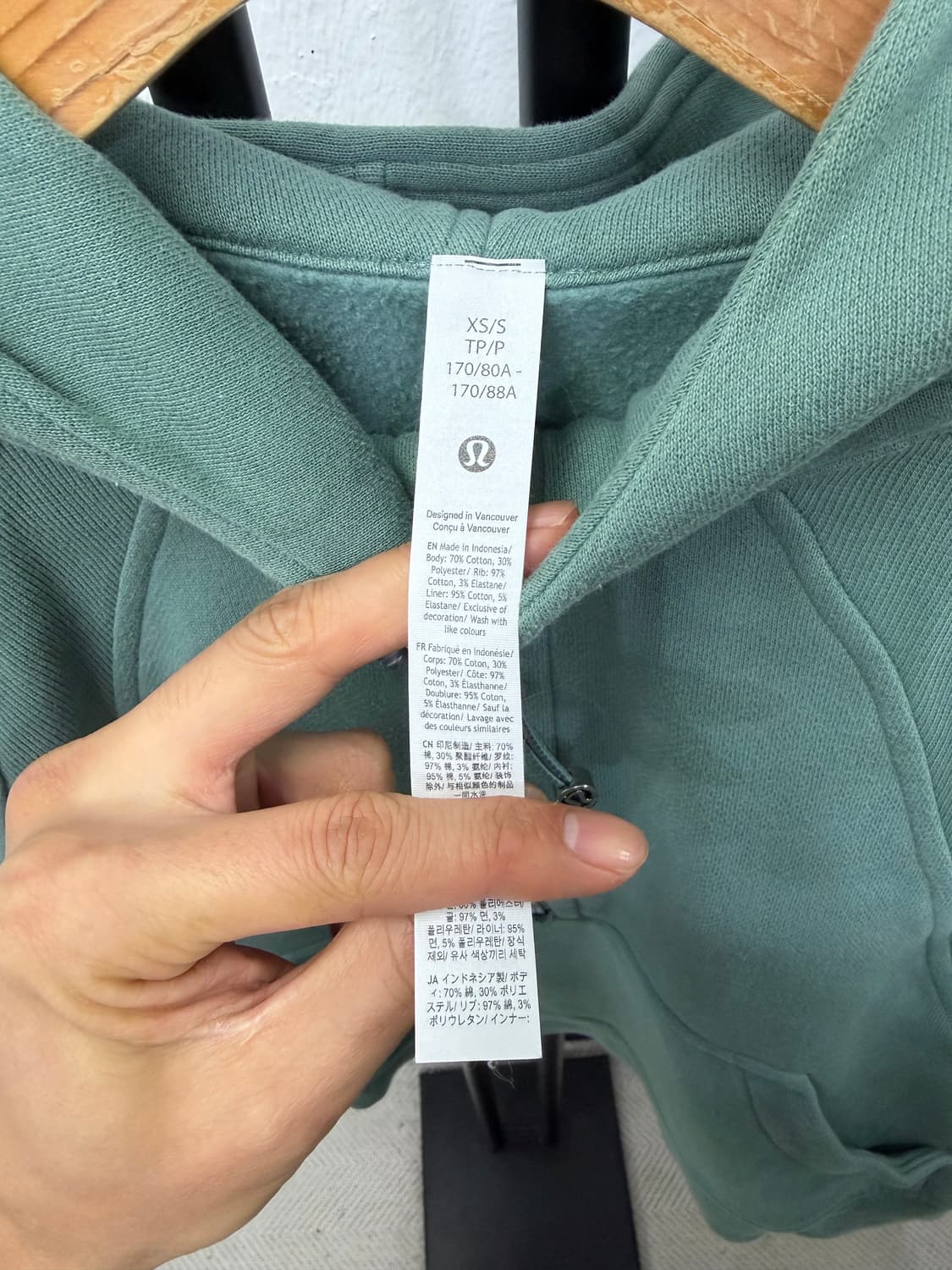 정품) 룰루레몬 여성 오버핏 하프집업 후드티 XS 상품이미지6