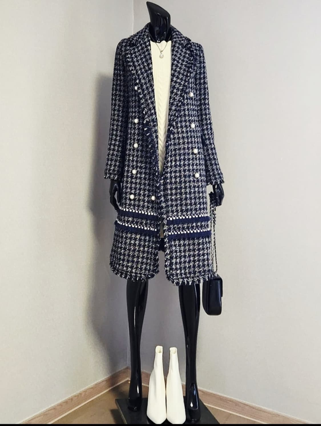 트위드 롱코트  상품이미지2