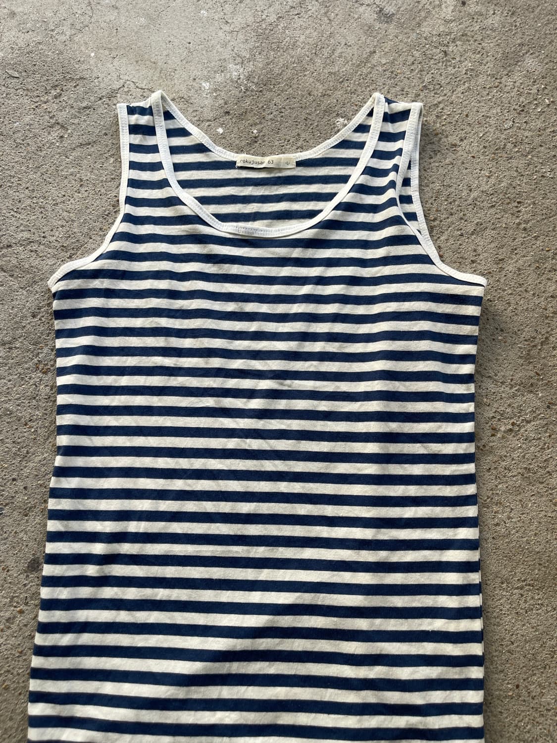 (Unknown)blue stripe sleeveless top 상품이미지4