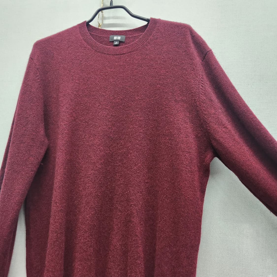 유니클로 버건디 캐시미어100 니트 M(L) 상품이미지2