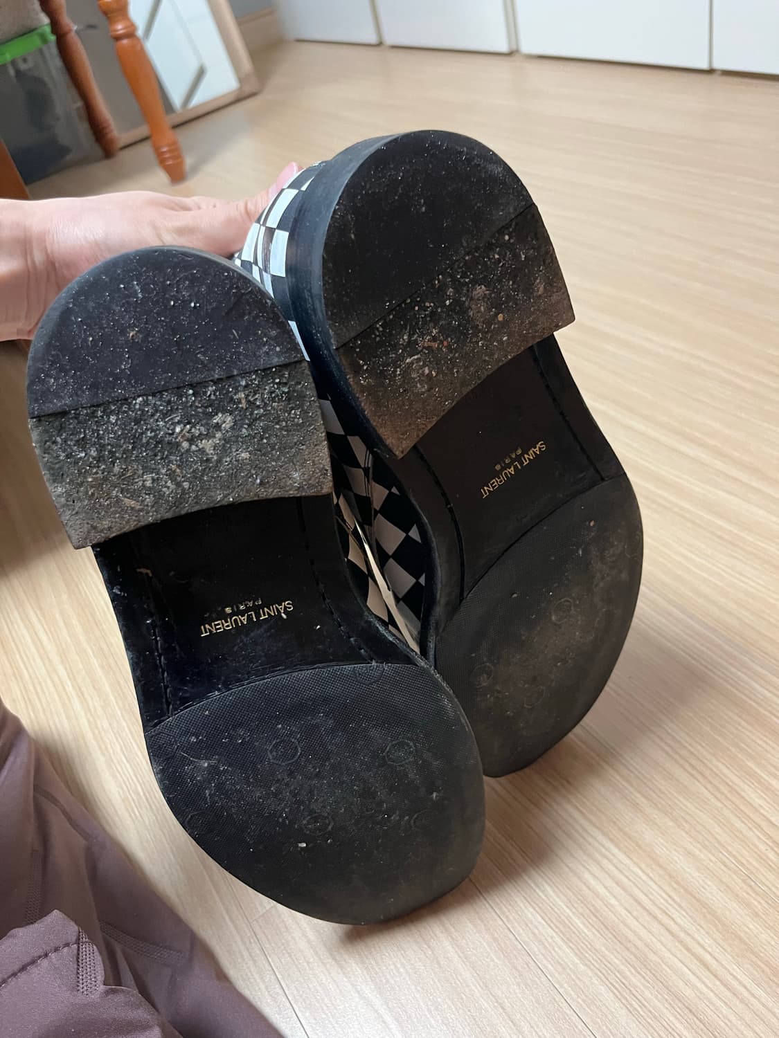 생로랑 체커보드 워커 부츠 42.5 상품이미지4