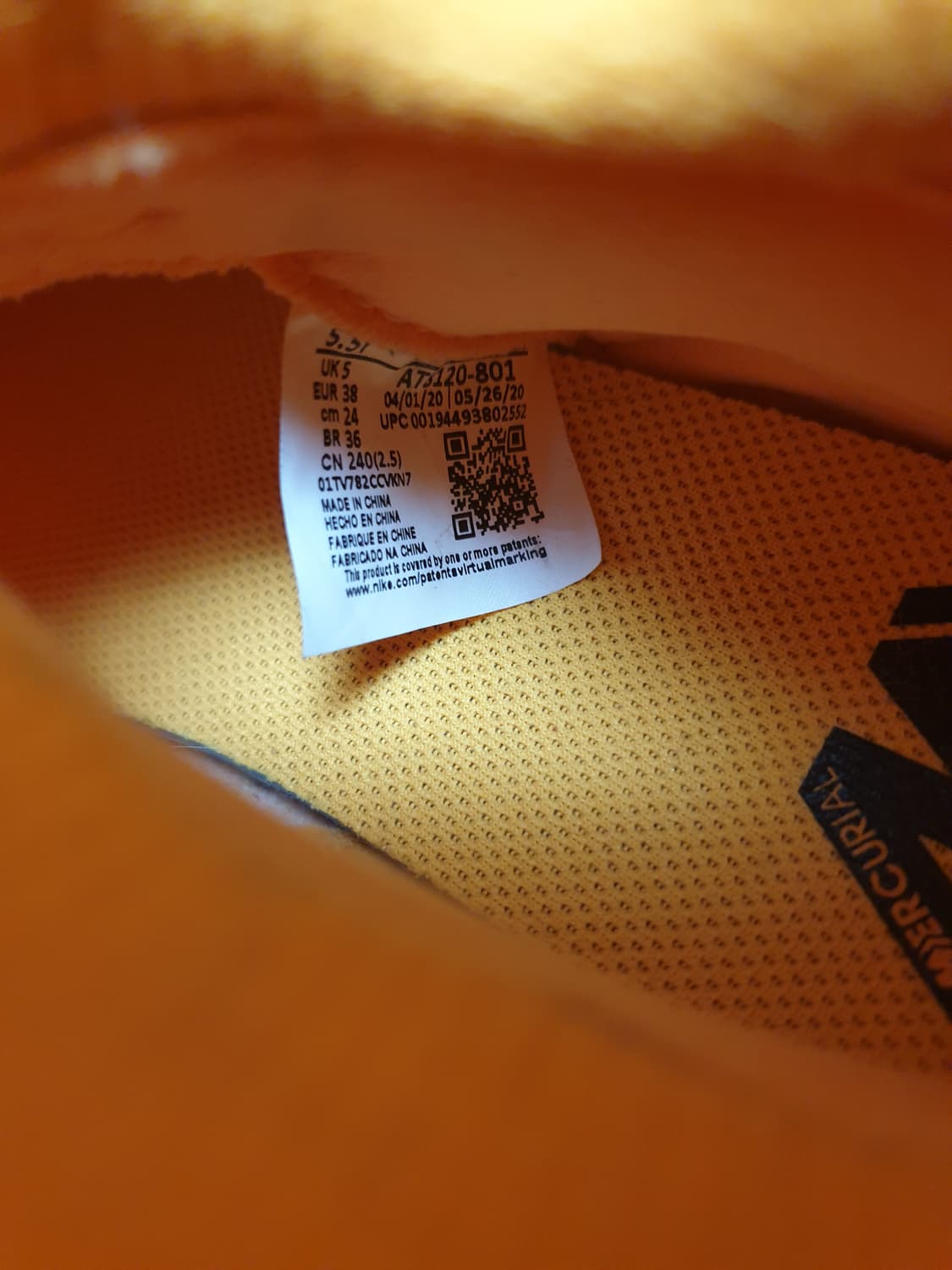 나이키 주니어 머큐리얼 슈퍼플라이 7 아카데미 FG/MG 오렌지(240) 상품이미지8