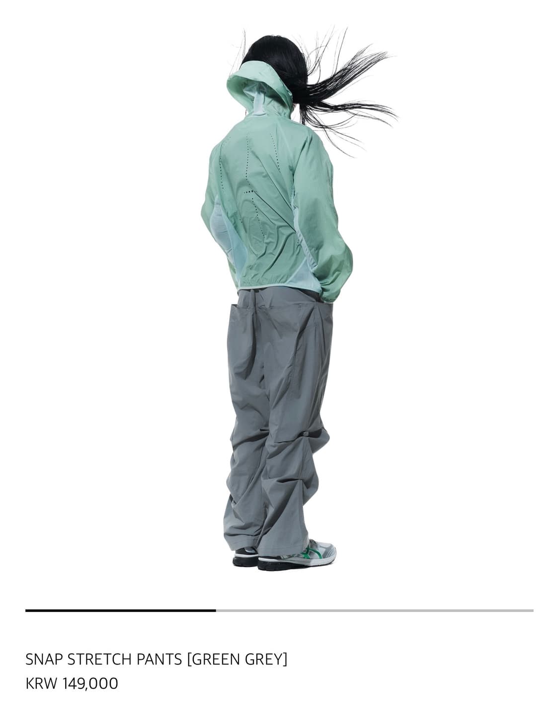 산산기어 SNAP STRETCH PANTS [GREEN GREY] 상품이미지1