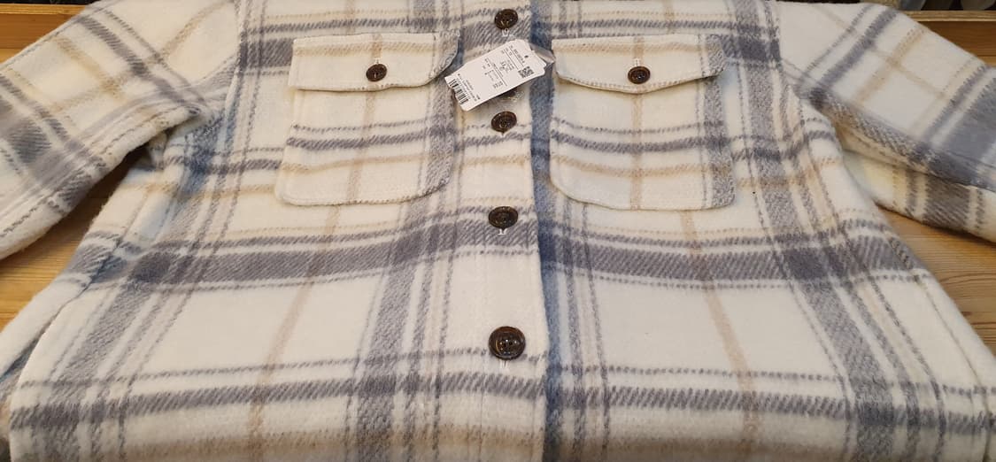 66/77.Vis 울 체크코트 상품이미지5