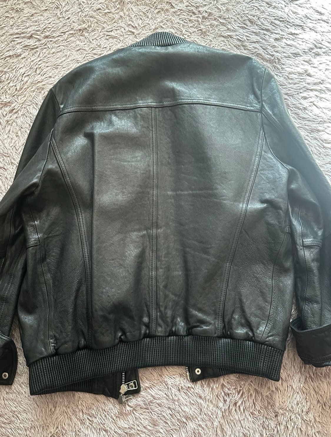 양 가죽 자켓  L (블루종) 상품이미지6