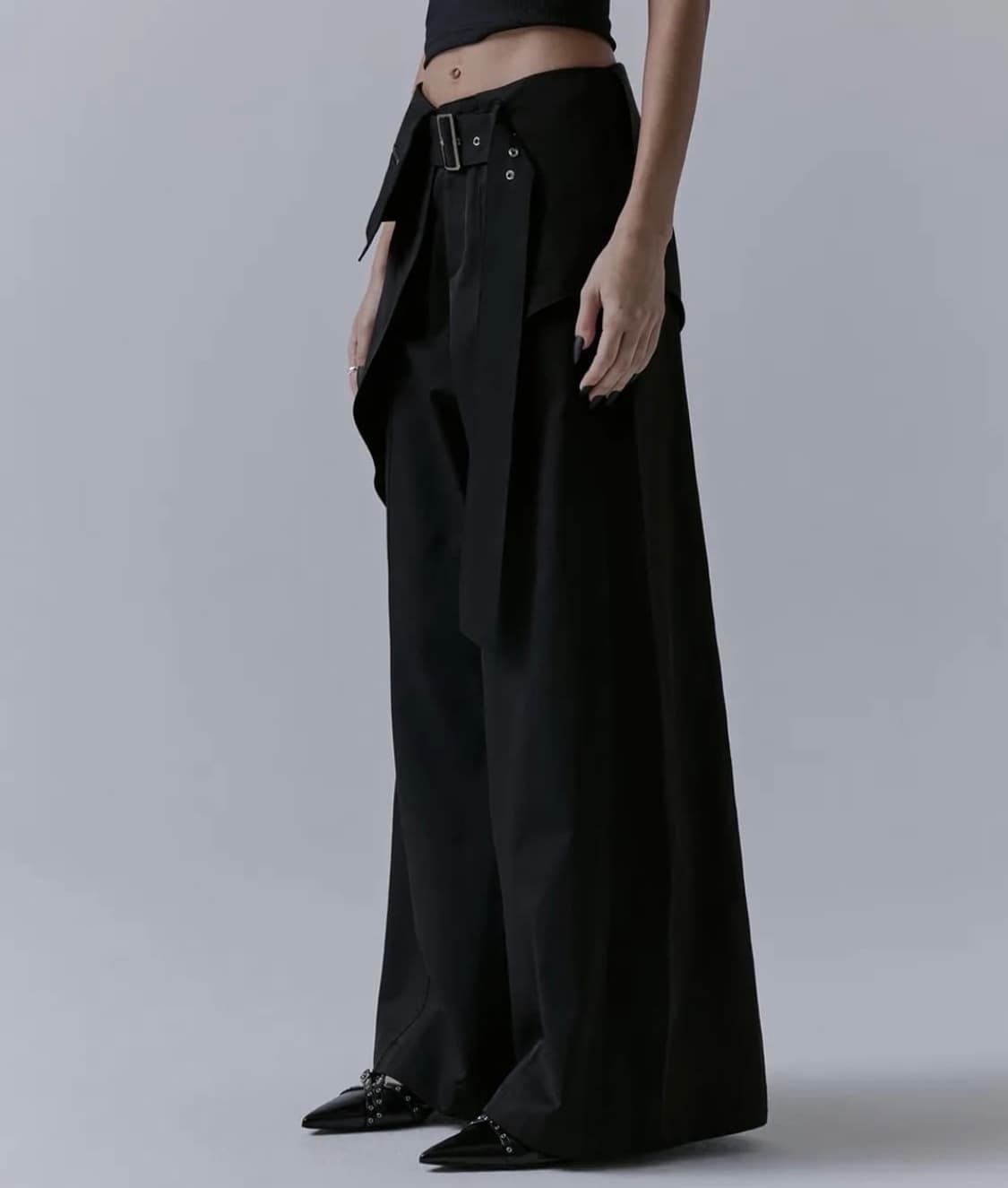 트리밍버드 벨티드 레이어드 팬츠  상품이미지2