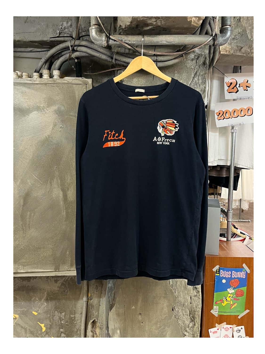 아베크롬비 롱슬리브 긴팔티 네이비 XL #csz3968 상품이미지1