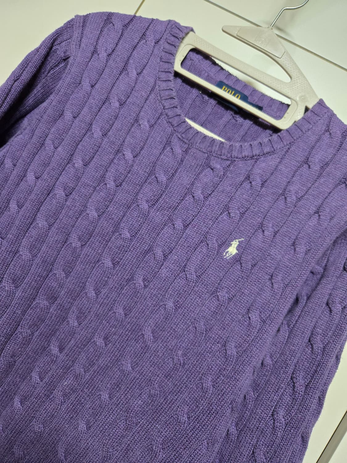 폴로 랄프로렌 여성 케이블 니트(라벤더색상) 상품이미지1