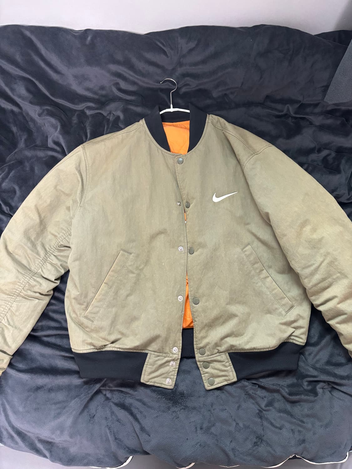 [M]나이키 x 스투시 나투시 리버시블 자켓 올리브 상품이미지1