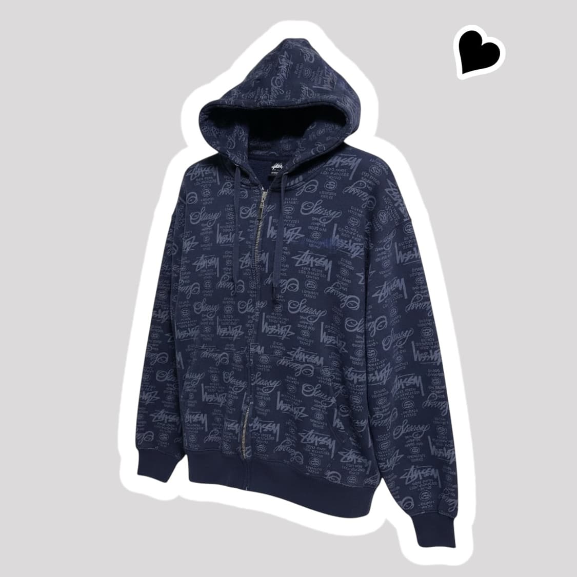 00s 스투시 월드투어 올로고 후드집업 상품이미지1