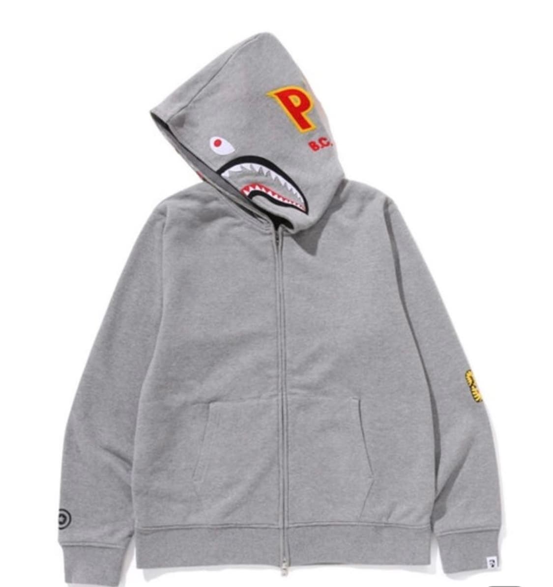베이프 2nd 샤크 풀 후드집업 그레이 상품이미지1