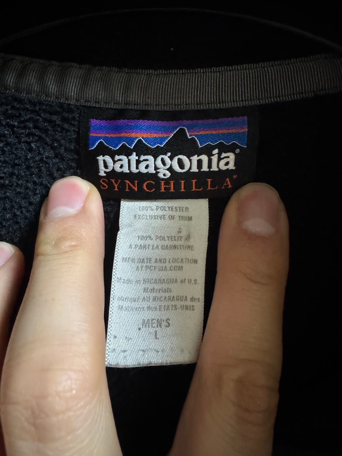 파타고니아 신칠라 블랙 L 상품이미지4