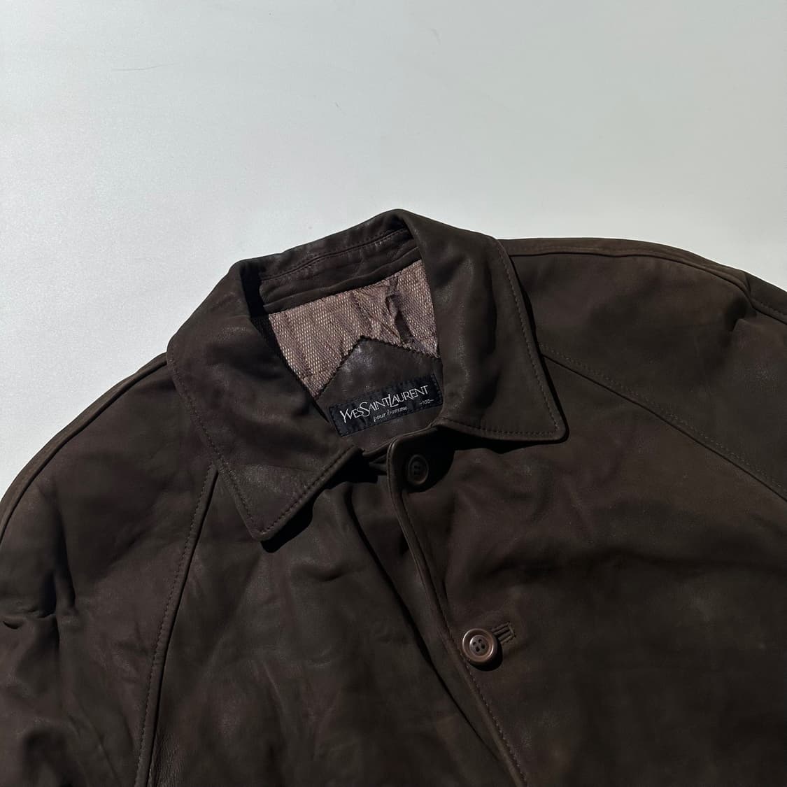 입생로랑 램스킨 양가죽 레더 싱글 자켓 상품이미지3