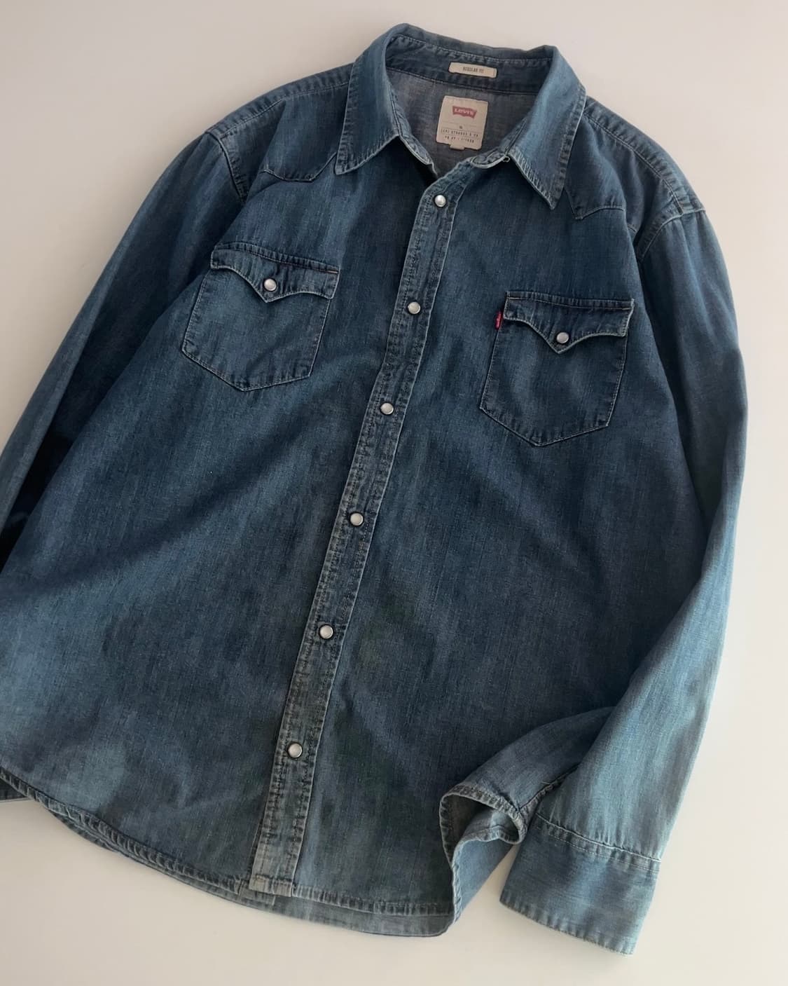 리바이스 투포켓 데님 웨스턴 셔츠 XL 상품이미지3