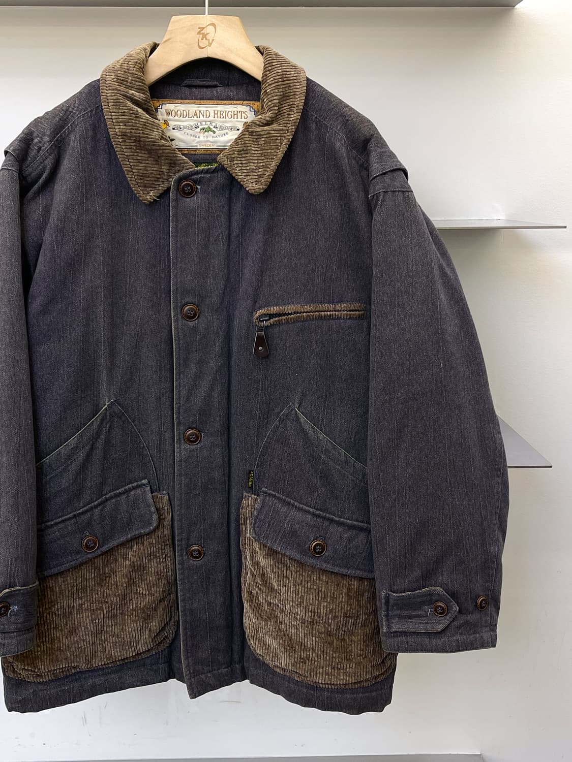 Melka Sweden 90s 퀼티드 라인 헌팅 코트 상품이미지4