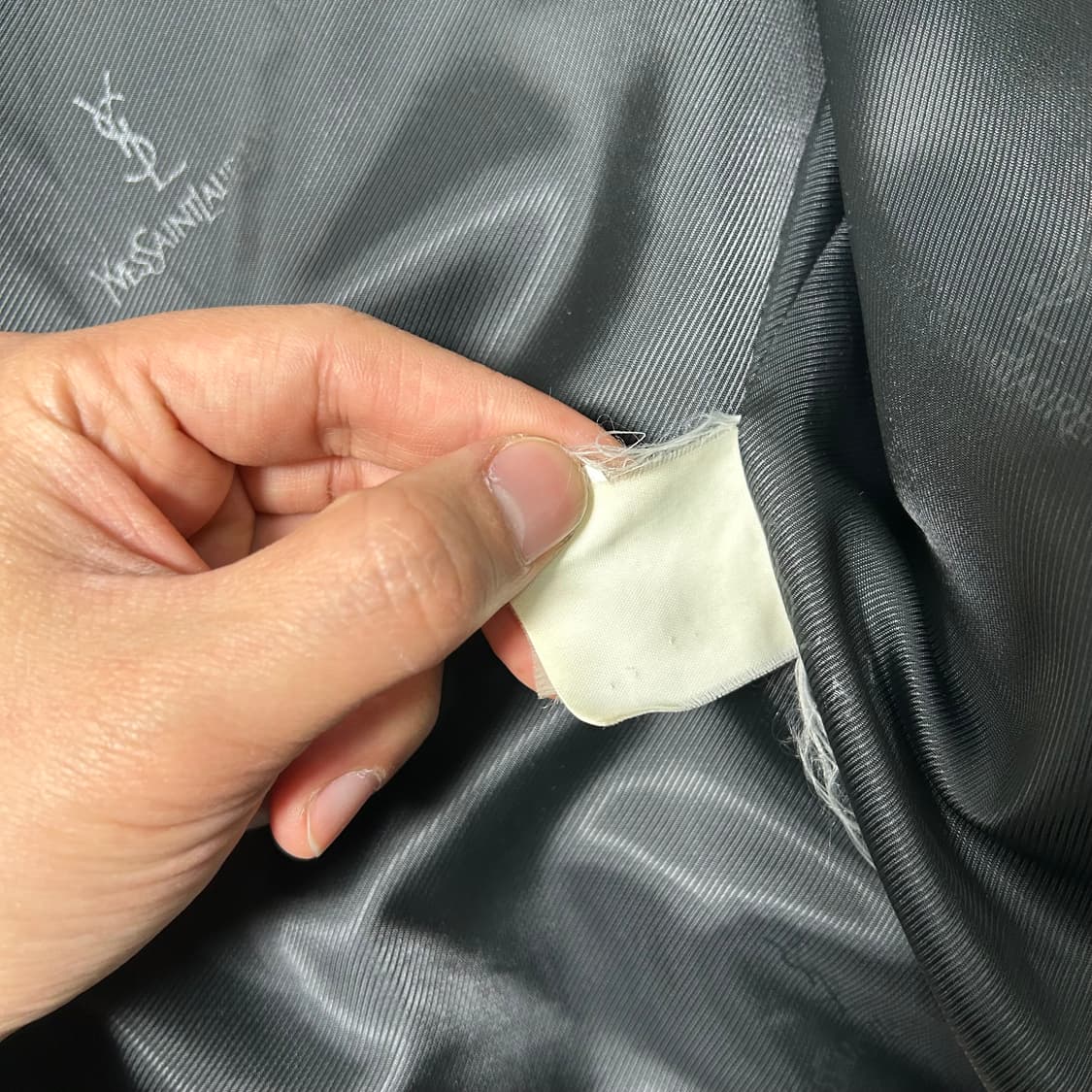 (M) 입생로랑 블랙 체크 블루종 자켓 상품이미지8