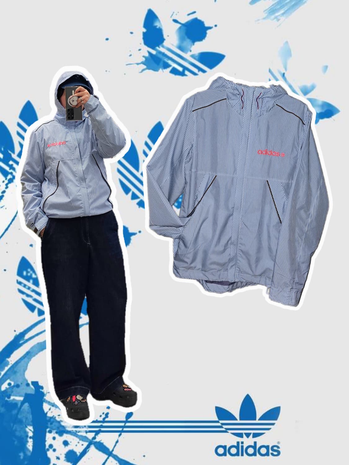 Japan Adidas PinStripe 바람막이 상품이미지1