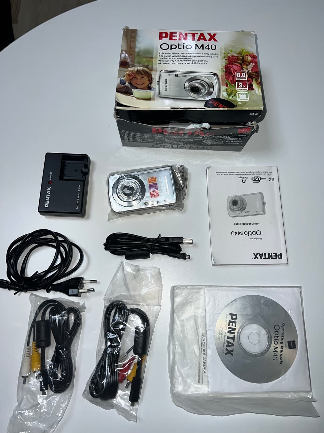 (풀박스) Pentax optio M40 실버 빈티지 디카 상품이미지2