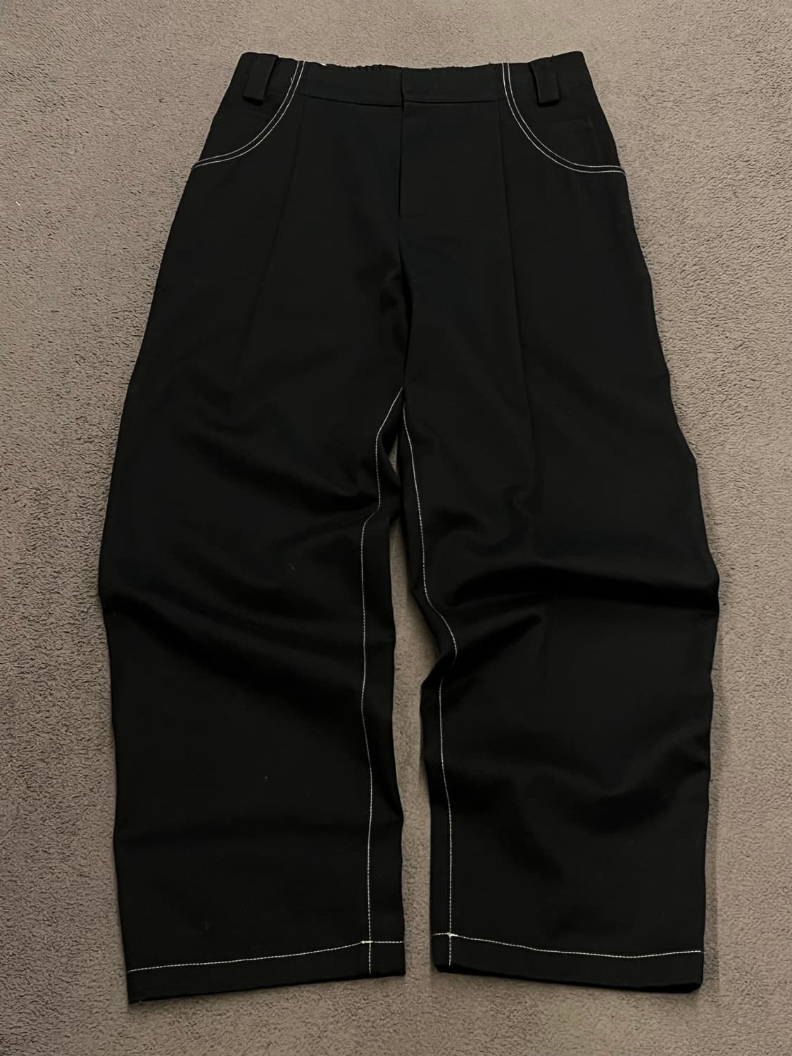 시스템옴므 스티치 밴드 와이드 팬츠 처분  상품이미지1