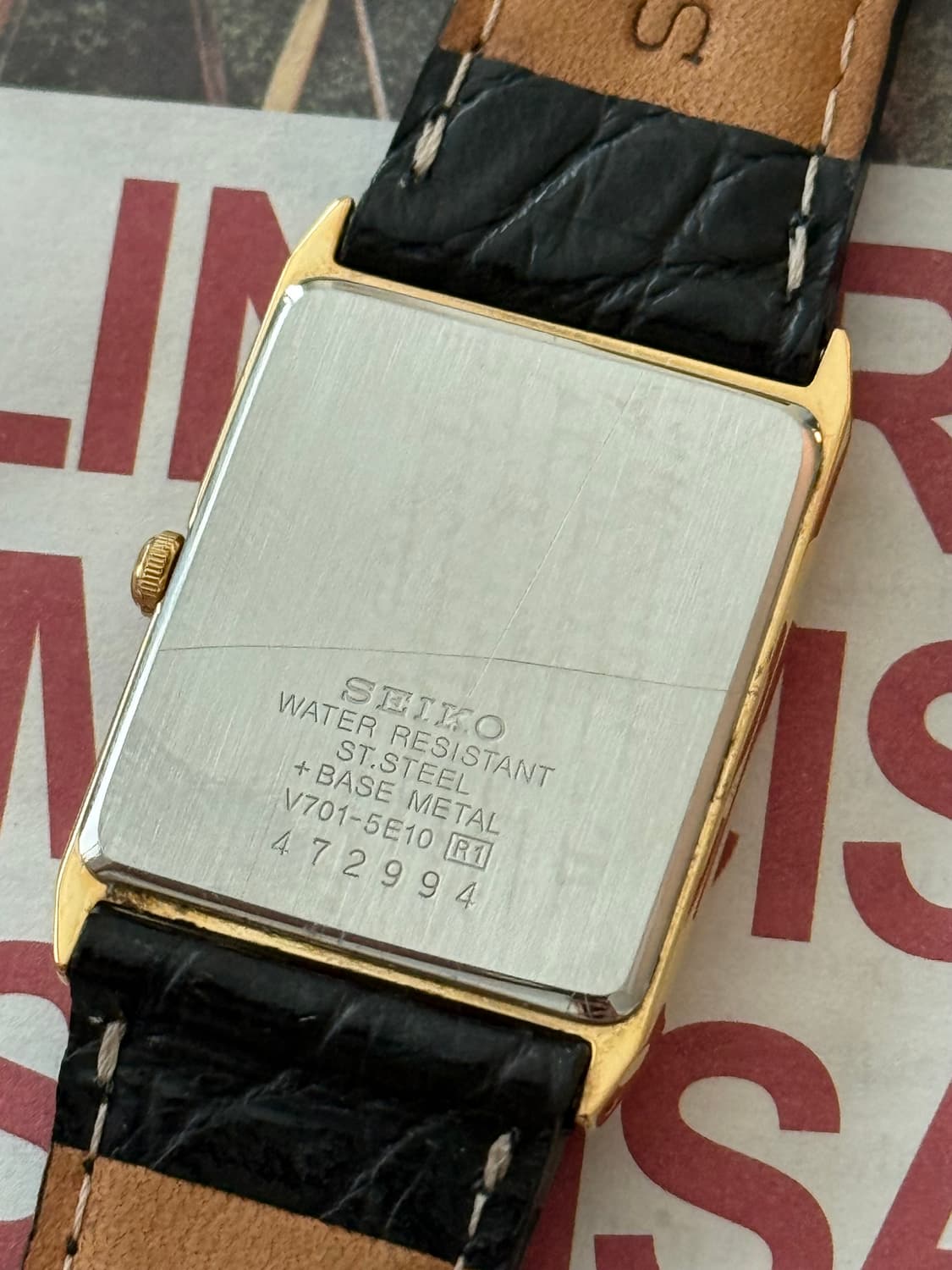 Seiko 세이코 Square 쿼츠 탱크 상품이미지4