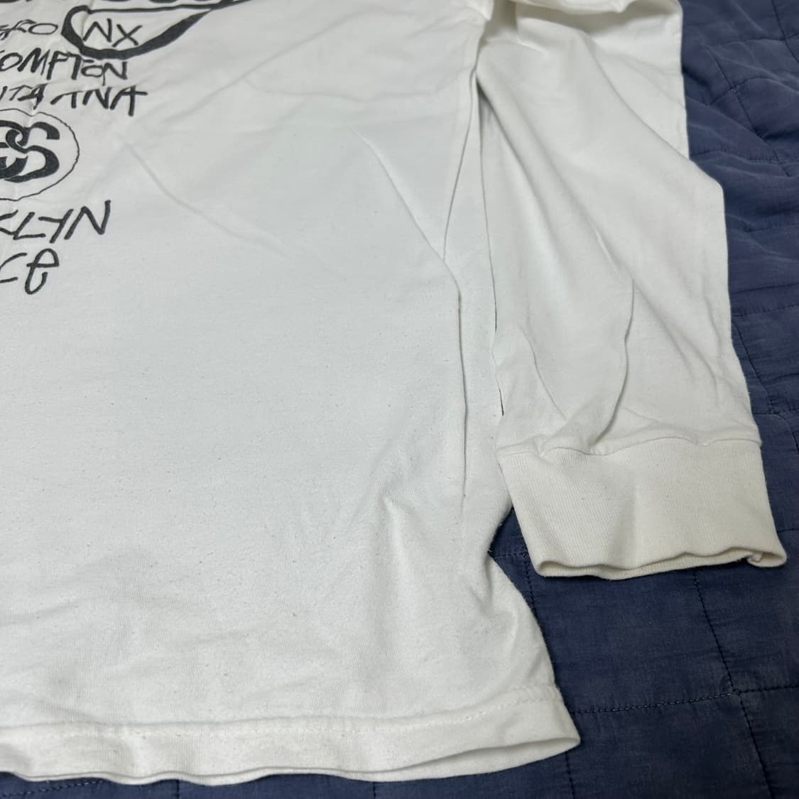 (XL) 스투시 월드투어 롱슬리브 티셔츠 화이트 상품이미지9