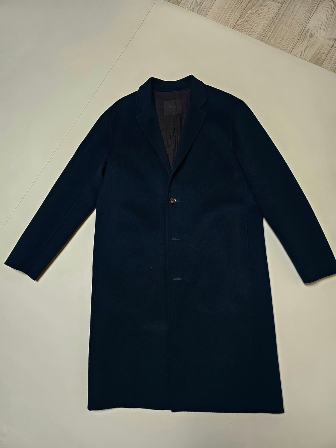 타임옴므 다크그린 캐시미어 코트 상품이미지1