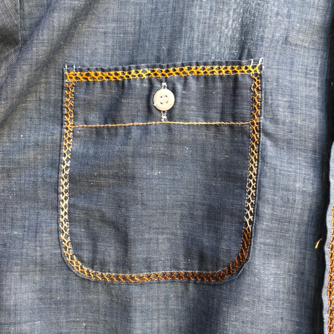 70s/80s Vintage chambray shirt-M 상품이미지2