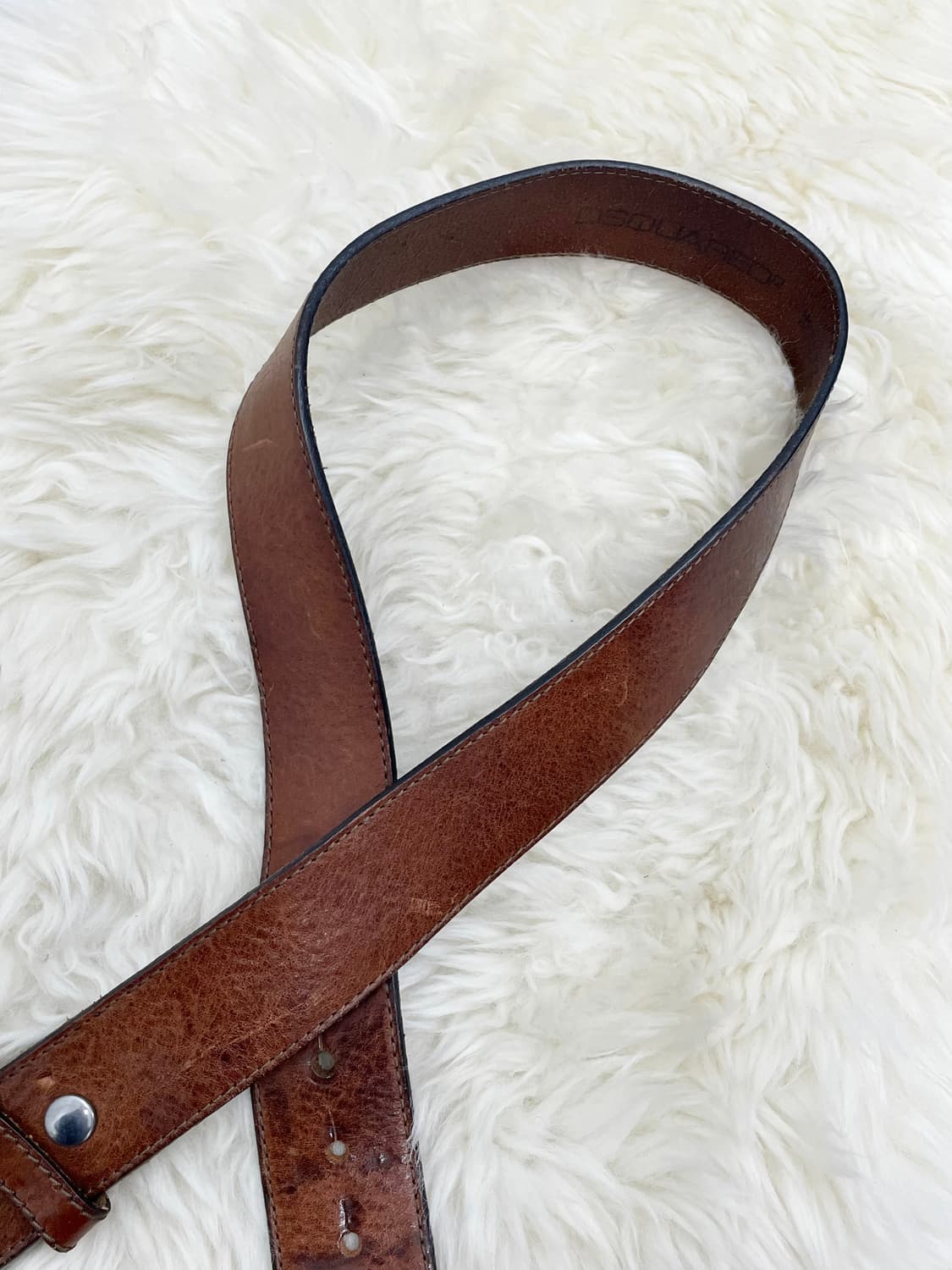 디스퀘어드 리얼레더 로고 버클 벨트 상품이미지6